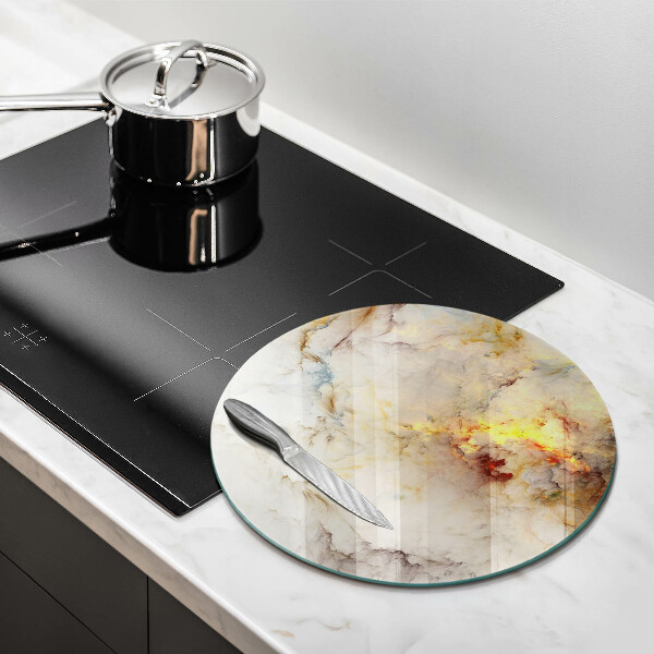 Chopping board Marble texture with gold
