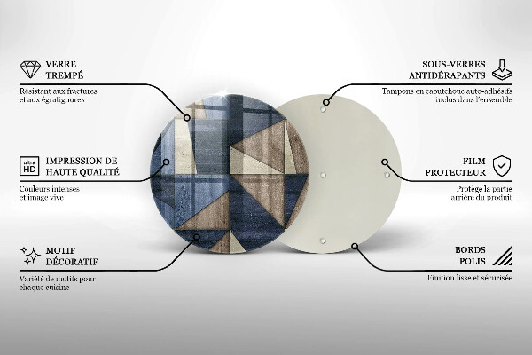 Chopping board Geometric abstraction