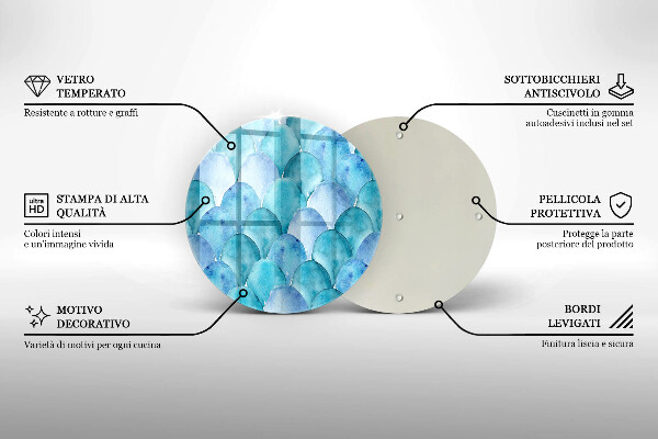 Chopping board Watercolor scales