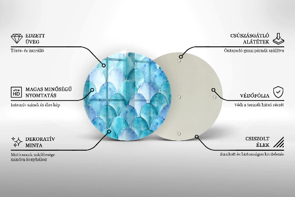 Chopping board Watercolor scales