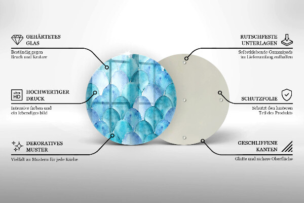 Chopping board Watercolor scales