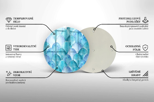 Chopping board Watercolor scales