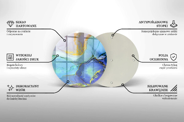 Chopping board Cracked stone gold