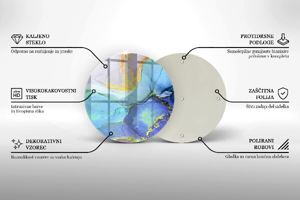 Chopping board Cracked stone gold