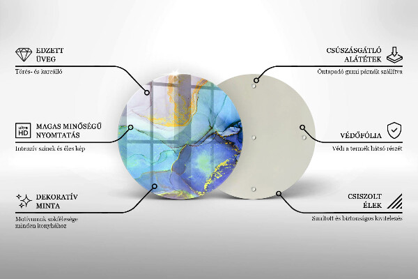 Chopping board Cracked stone gold