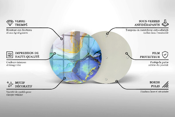 Chopping board Cracked stone gold