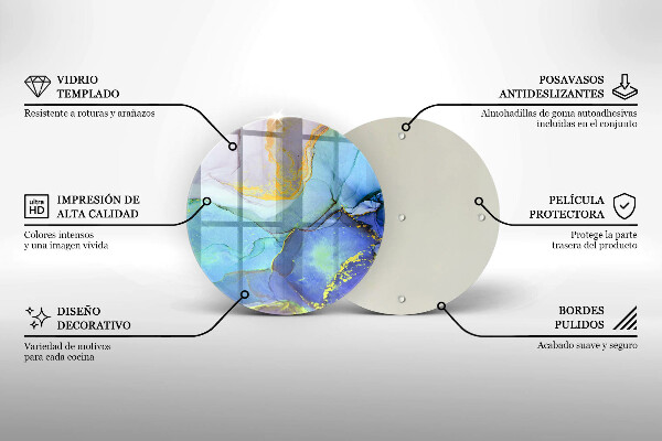 Chopping board Cracked stone gold