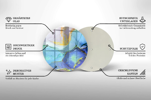 Chopping board Cracked stone gold