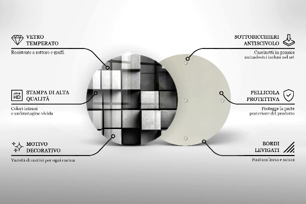 Chopping board 3D geometry background