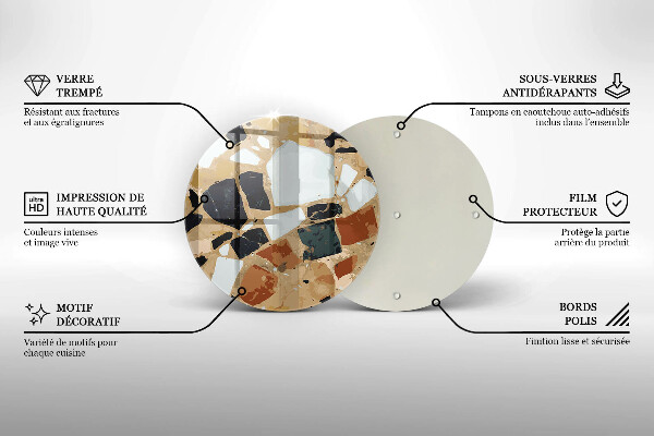 Chopping board Decorative stones