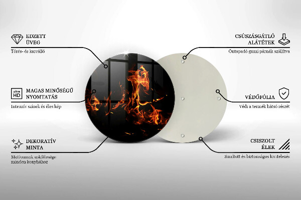 Chopping board Fire flame