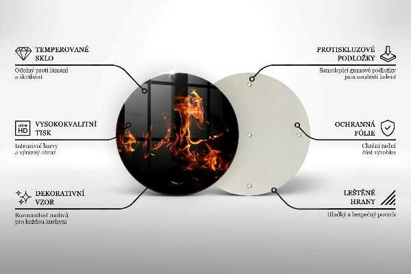 Chopping board Fire flame