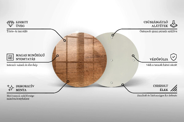 Chopping board glass Wood texture