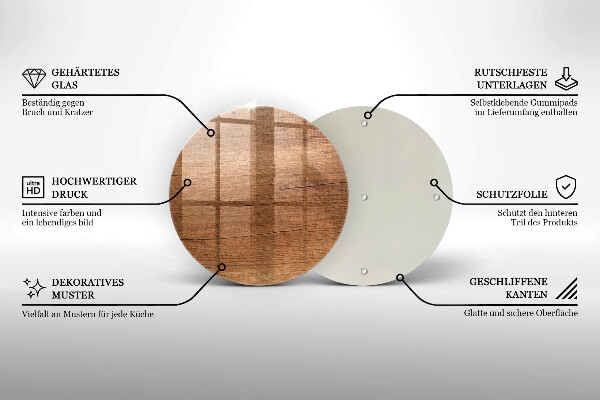 Chopping board glass Wood texture