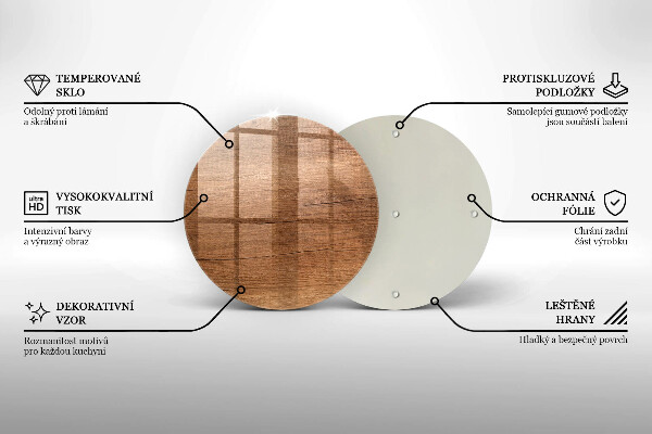 Chopping board glass Wood texture