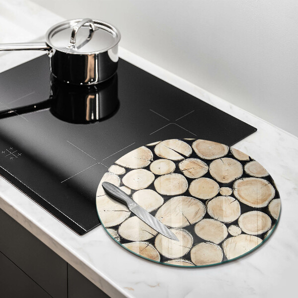 Chopping board glass Wood trunks of the tree