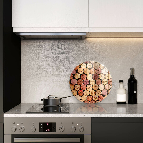 Chopping board glass Wine corks pattern