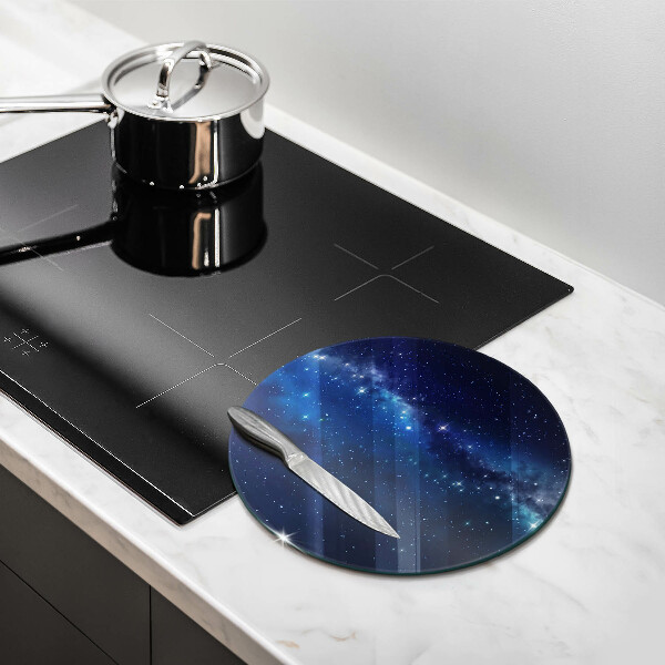 Chopping board glass Space and stars