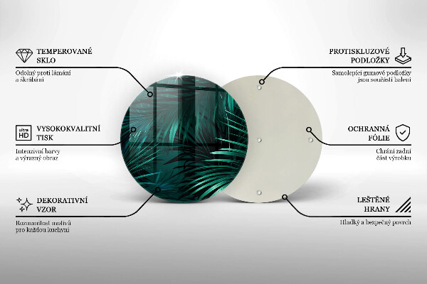 Chopping board Wild jungle leaves