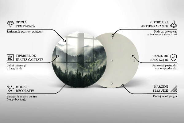 Chopping board Land and fog landscape