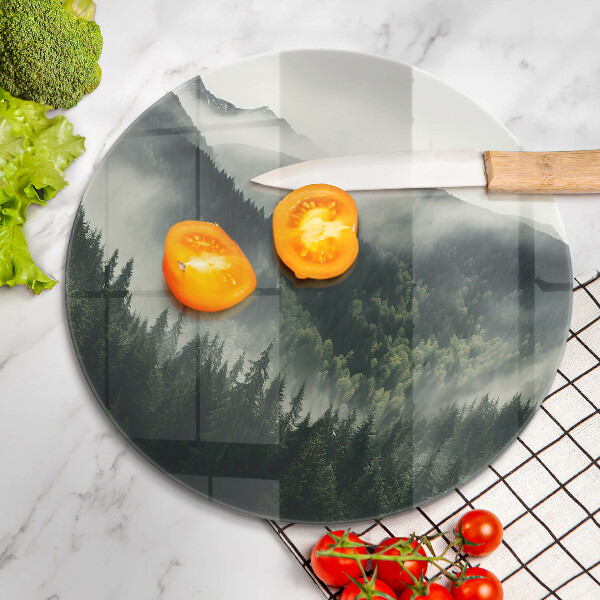 Chopping board Land and fog landscape