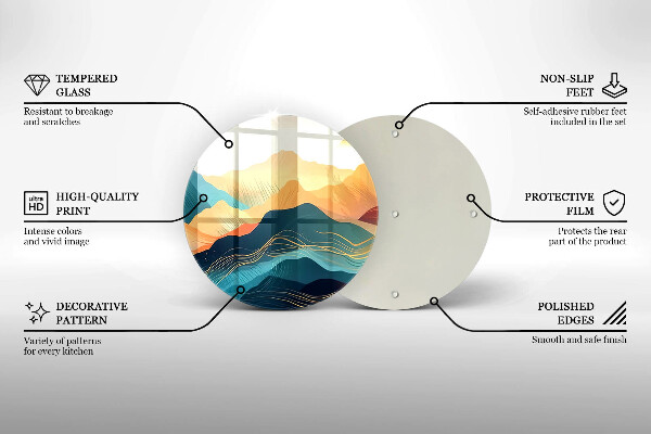 Chopping board Abstract mountain landscape