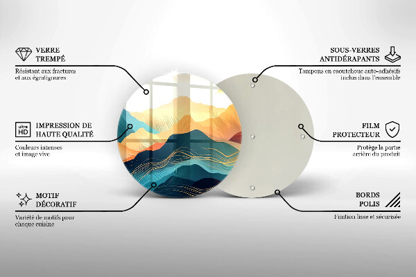 Chopping board Abstract mountain landscape