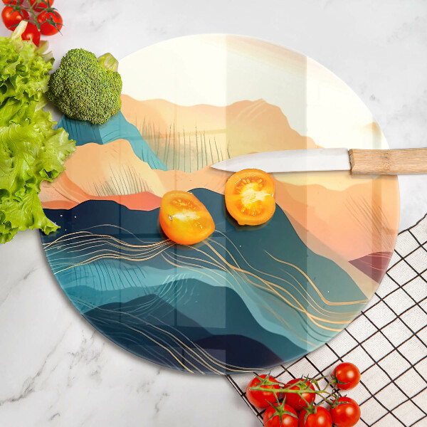 Chopping board Abstract mountain landscape