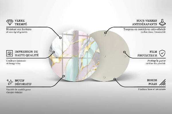 Chopping board Pastel marble