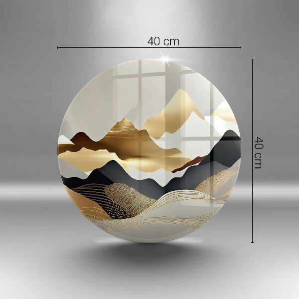 Chopping board Abstraction of golden mountains