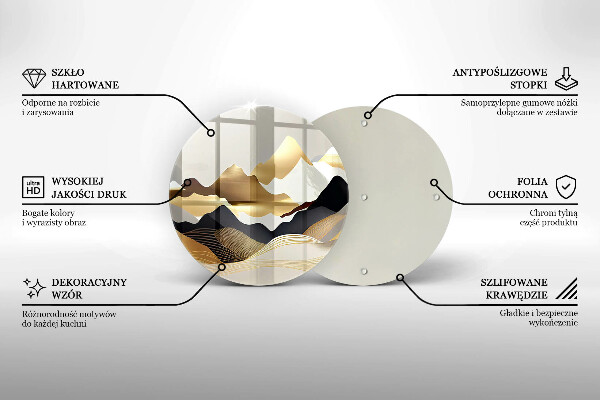 Chopping board Abstraction of golden mountains