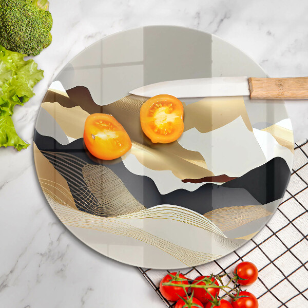Chopping board Abstraction of golden mountains