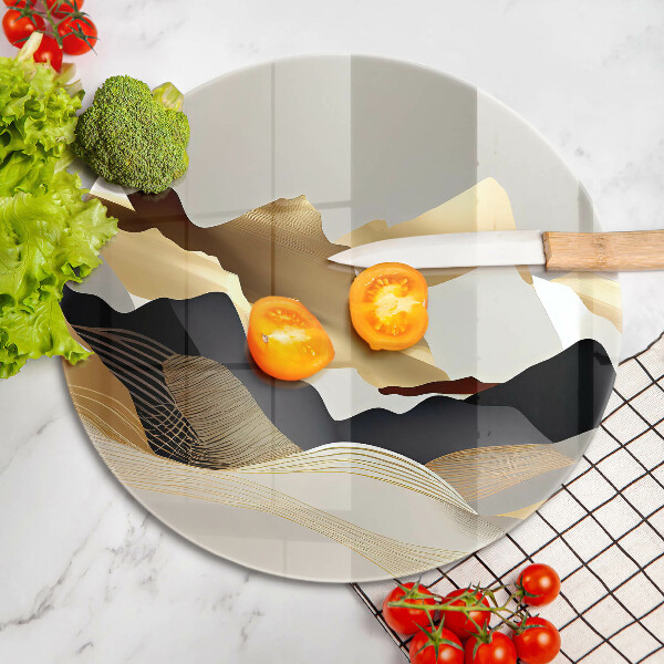 Chopping board Abstraction of golden mountains