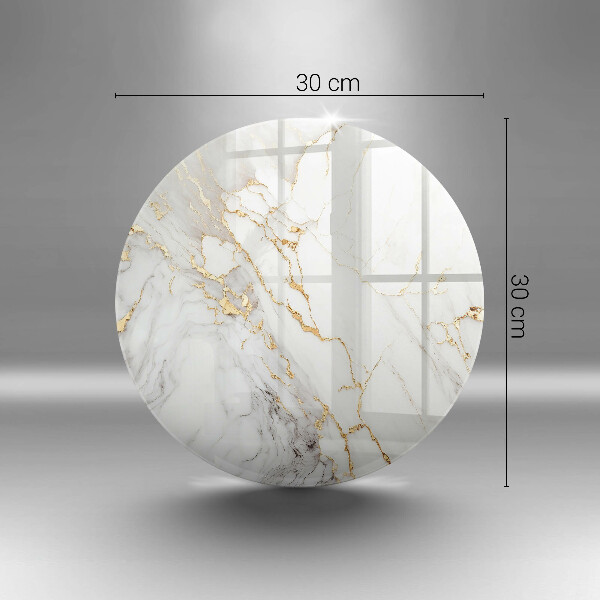 Chopping board Light marble with gold