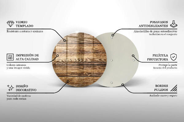 Chopping board glass Wood texture boards