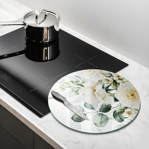 Chopping board Watercolor flowers