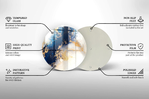 Chopping board Abstraction with blue