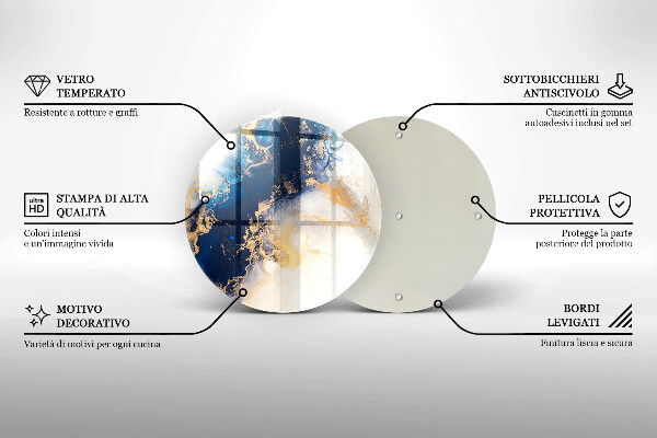 Chopping board Abstraction with blue