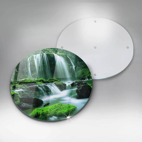 Chopping board Wild waterfall in the jungle