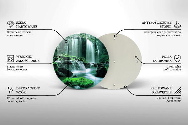 Chopping board Wild waterfall in the jungle