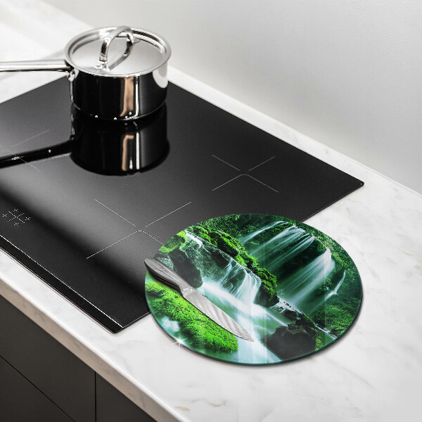 Chopping board Wild waterfall in the jungle