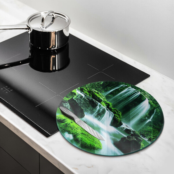 Chopping board Wild waterfall in the jungle