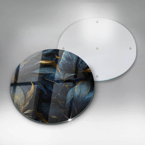 Chopping board Decorative leaves with gold