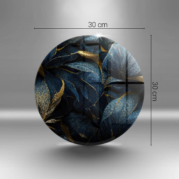 Chopping board Decorative leaves with gold