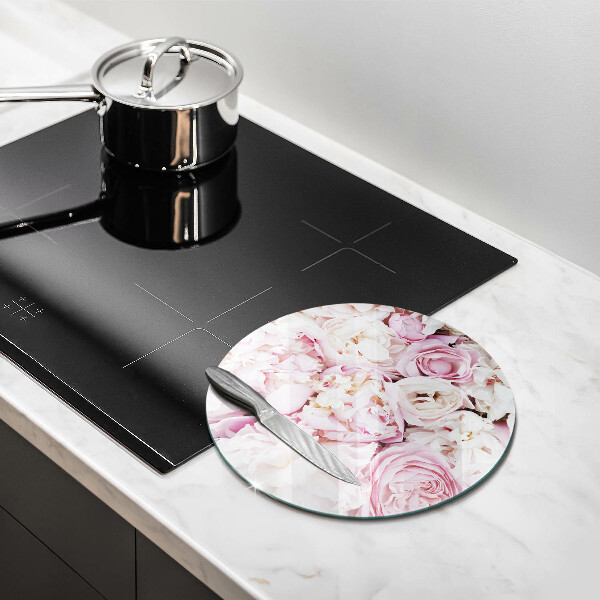 Chopping board Peony bouquet