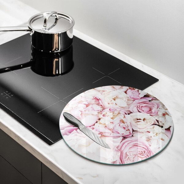 Chopping board Peony bouquet