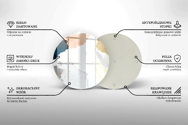 Chopping board glass Abstract spots