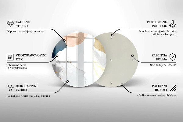 Chopping board glass Abstract spots