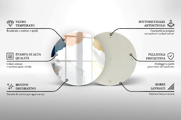 Chopping board glass Abstract spots