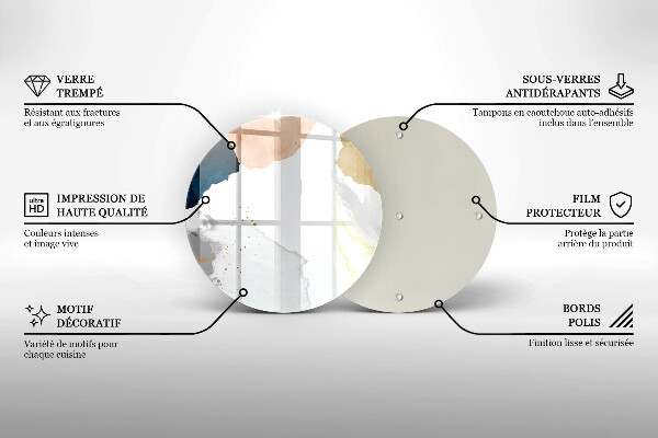 Chopping board glass Abstract spots